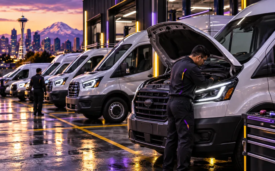 Commercial vehicle fleet receiving coordinated repair service